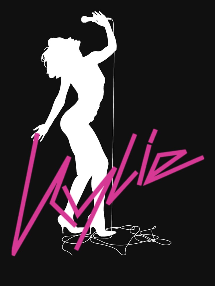 Discover Kylie Minogue Fever 20th Anniversary White Silhouette with Logo   Long Sleeve T-Shirt