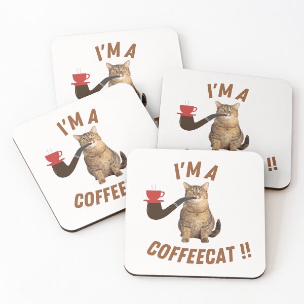 Item preview, I'm  A Coffeecat!! | Smoking Cat | Cat Cigar | Funny Cat designed and sold by CosmicStory.