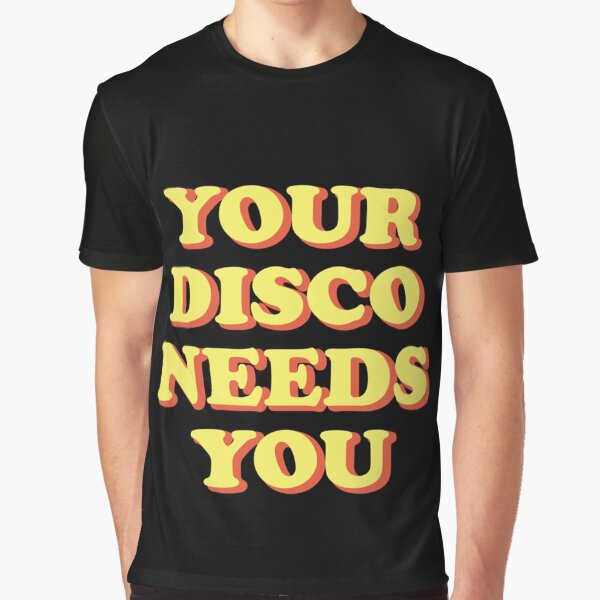 Vista previa del artículo con la obra «Tu discoteca te necesita Imprimir», diseñado y vendido por MiranJama.