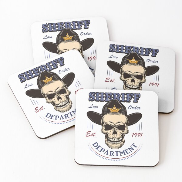 Item preview, sheriff skull vector mens t shirts designed and sold by designsmaster99.