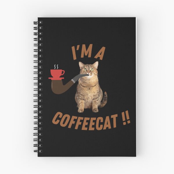 Item preview, I'm  A Coffeecat!! (in black) | Smoking Cat | Cat Cigar | Funny Cat designed and sold by CosmicStory.