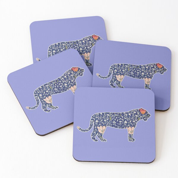 Item preview, William Morris print within silhouette of tiger designed and sold by Rhu Creations.