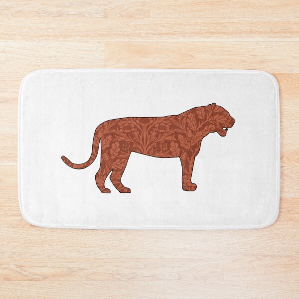 Item preview, William Morris print within silhouette of tiger designed and sold by Rhu Creations.