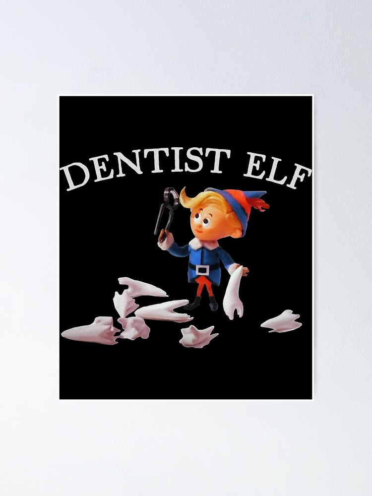 "Vintage Retro Christmas Dentist Elf" Poster for Sale by NevaehRey Redbubble