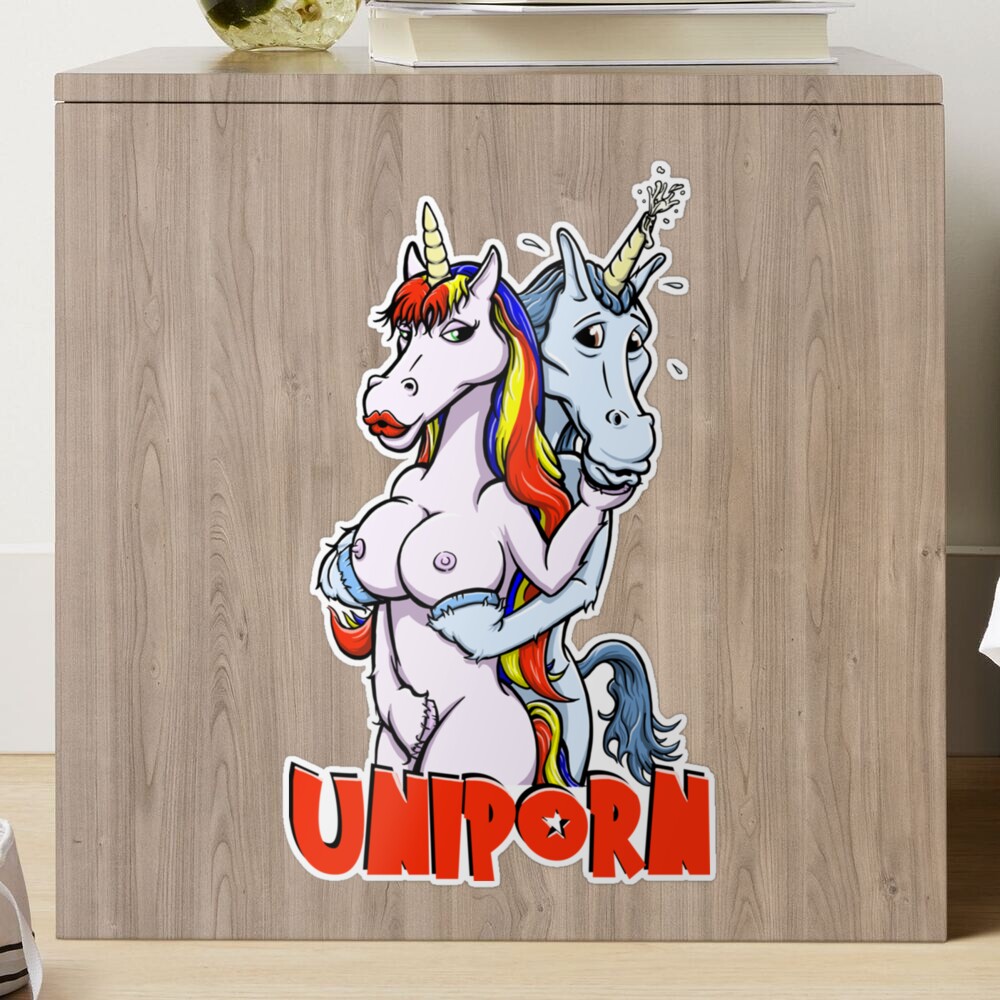 Uniporn - Unicorn Porn Sticker Sticker for Sale by JonasMack | Redbubble