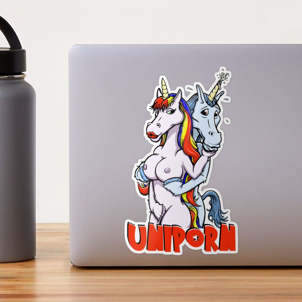 Uniporn - Unicorn Porn Sticker Sticker for Sale by JonasMack | Redbubble