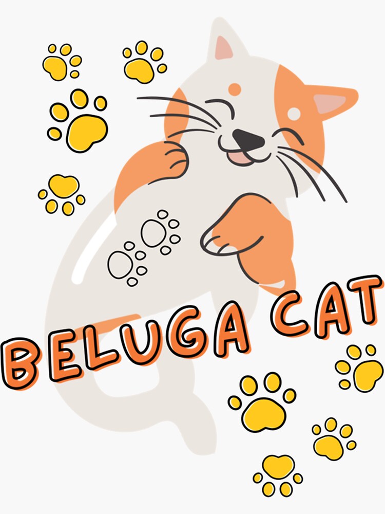 "Beluga Cat Images funny cat " Sticker for Sale by Liamandlore