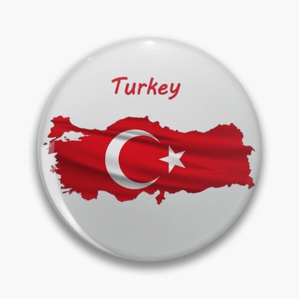 Item preview, Wavy Turkish Flag inside Map of Turkey  designed and sold by mashmosh.