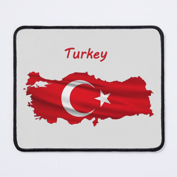 Item preview, Wavy Turkish Flag inside Map of Turkey  designed and sold by mashmosh.