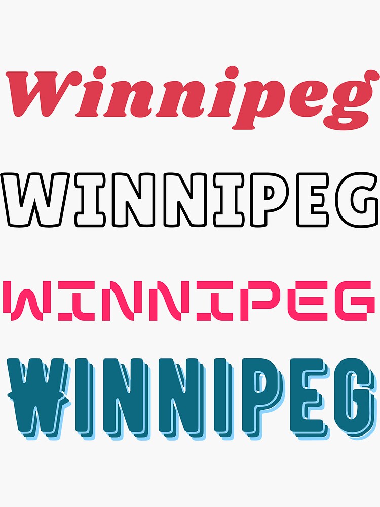 "Winnipeg Manitoba Pack" Sticker by positivearts Redbubble