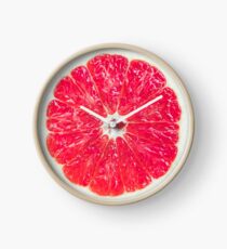 Sliced Fresh Grapefruit Clock