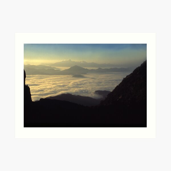 the Frenchmans Cap, sunrise west coast range. Art Print