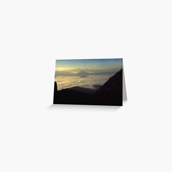 the Frenchmans Cap, sunrise west coast range. Greeting Card