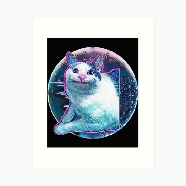 beluga cat discord pfp | Art Board Print