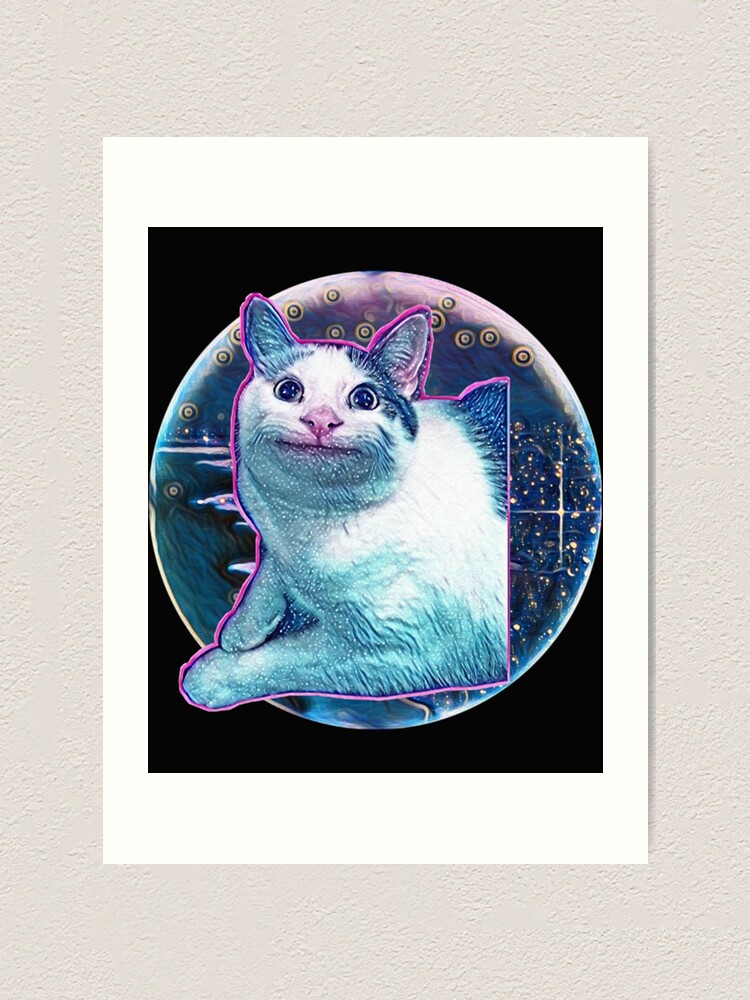 Download Beluga Cat Near Printed Picture Wallpaper