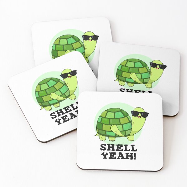 Item preview, Shell Yeah Funny Tortoise Puns  designed and sold by punnybone.