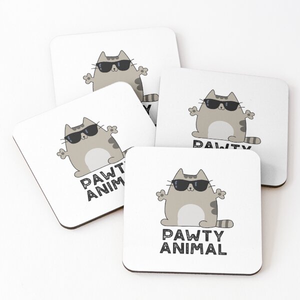 Item preview, Pawty Animal Funny Party Cat Puns  designed and sold by punnybone.