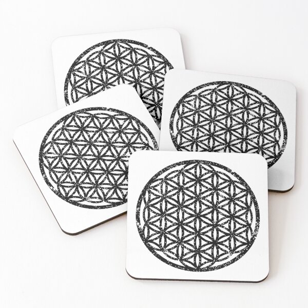 Item preview, Rustic Style Flower of Life Symbol in Black designed and sold by be-a-nice-human.