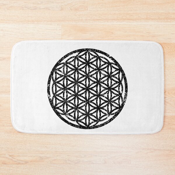 Item preview, Rustic Style Flower of Life Symbol in Black designed and sold by be-a-nice-human.