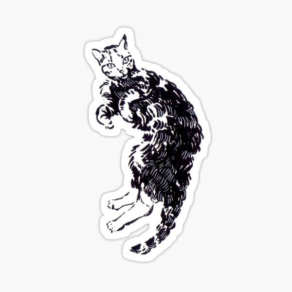Lying cat Pegatina