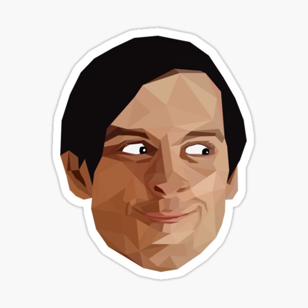 "Tobey Maguire Meme low poly 2dart" Sticker by AbdallahSima | Redbubble