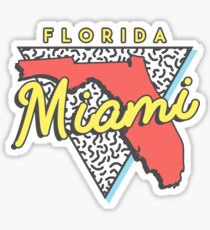 Miami Beach Florida 80s Design Sticker