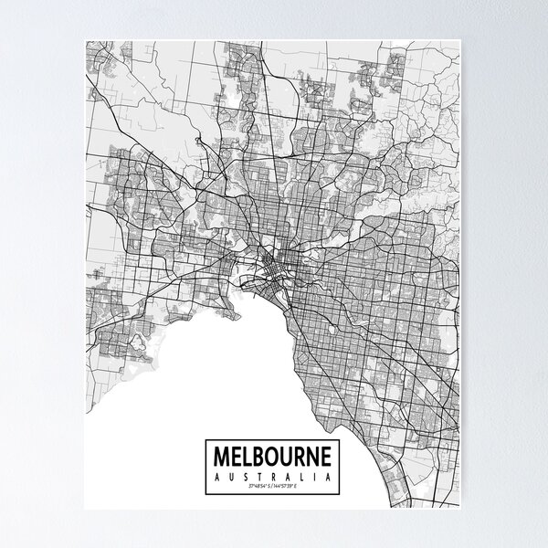 Item preview, Melbourne City Map of Australia - Light designed and sold by deMAP.