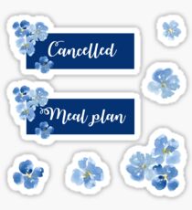 Pegatina Conjunto de adhesivo de plan cancelado y comida