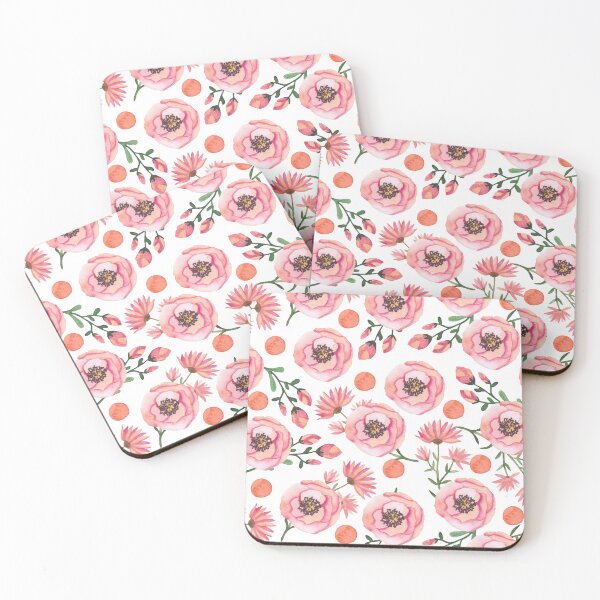 Item preview, Springtime floral watercolor pink  pattern designed and sold by FunnyChameleon.