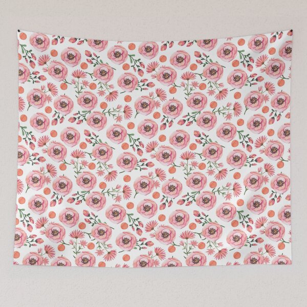 Item preview, Springtime floral watercolor pink  pattern designed and sold by FunnyChameleon.