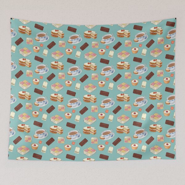 Item preview, Tea time with biscuits and cakes seamless digital pattern  designed and sold by Bonheurem.