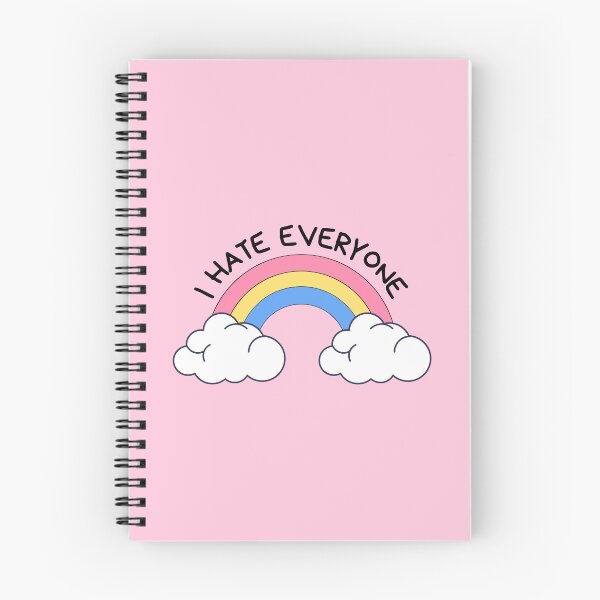 Item preview, I HATE EVERYONE - rainbow n clouds designed and sold by Colorful-Inspo.