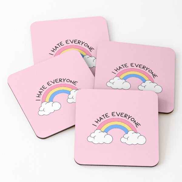 Item preview, I HATE EVERYONE - rainbow n clouds designed and sold by Colorful-Inspo.