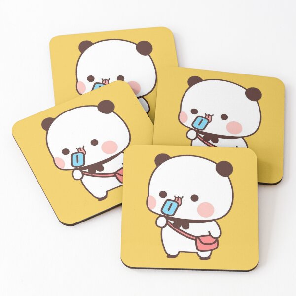 Item preview, Cute Bubu Eating Cream Panda Bear Bubu and Dudu Couple designed and sold by Collins Gonzales.