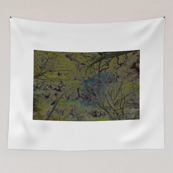 Item preview, Surreal picture of trees in ancient wood in Shropshire England designed and sold by HalcyonPrints.