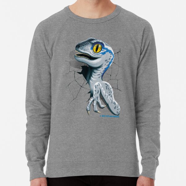 Jurassic Sale | Sweatshirt TMBTM by Redbubble Baby Blue Lightweight Velociraptor\