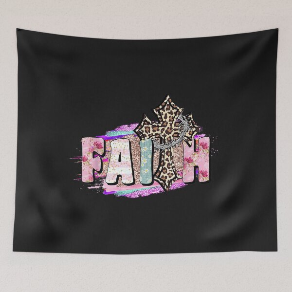 Item preview, Faith Cross Christian Jesus Leopard Cross for Men Women Kids designed and sold by Chad6438.