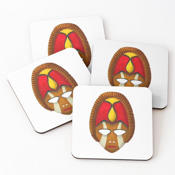 Item preview, Watercolor tribal mask   designed and sold by ihhman.