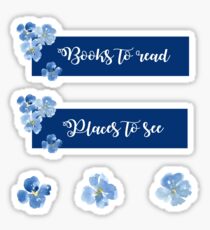 Pegatina Libros para leer y lugares para ver pegatina