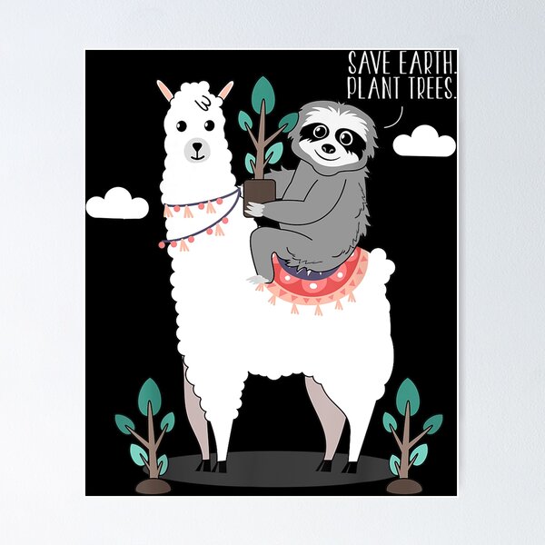 Earth-Day Shirt Llama Sloth Trees Eco Environment Gift Idea Earth-Day Shirt Llama Sloth Trees Eco Environment Gift Idea