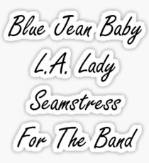 Tiny Dancer Lyrics Sticker