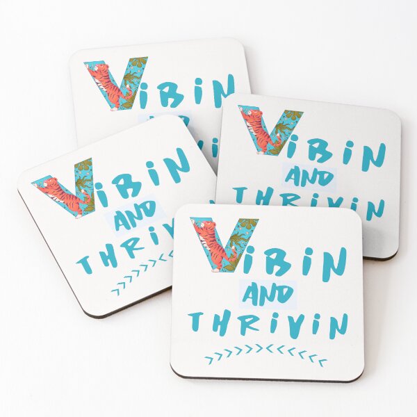 Item preview, Vibin and thrivin - adorable tiger, funny animal-birthday. designed and sold by DesignedBySnip.