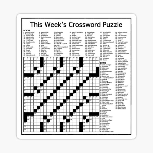 "Crossword Puzzle Picture Puzzles Clue" Sticker for Sale by frank3826