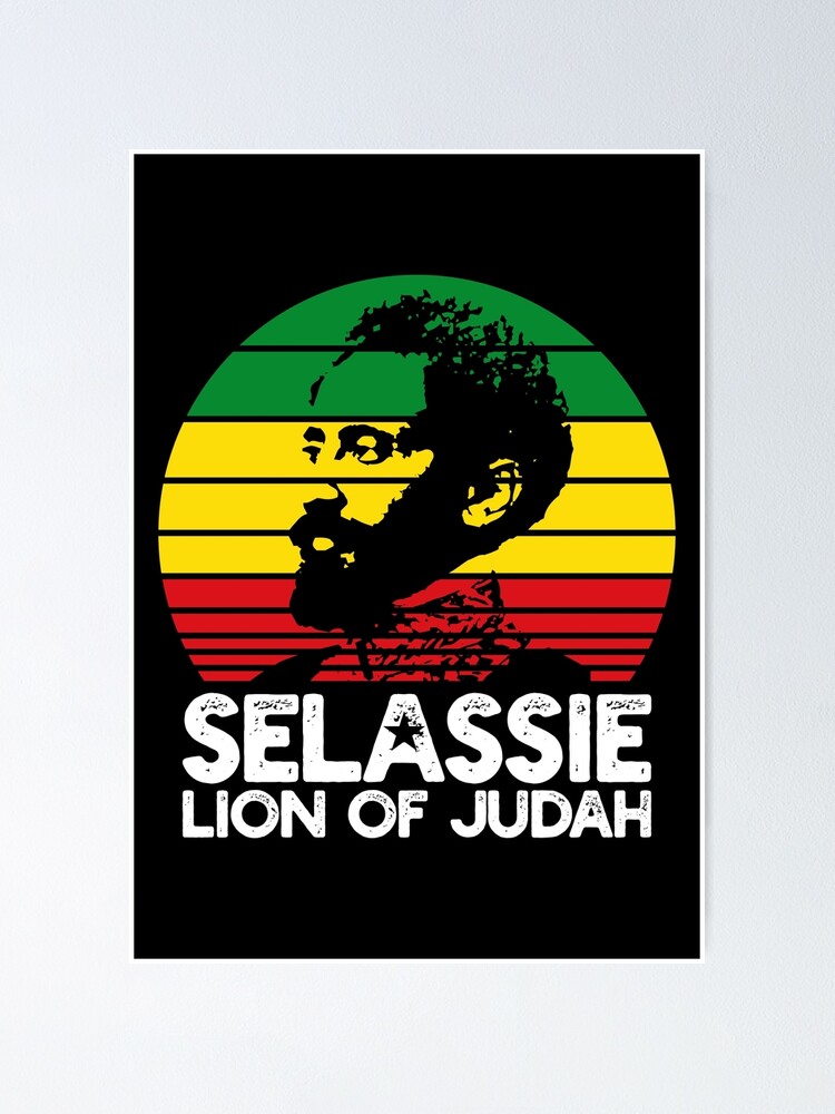 Haile Selassie Lion Of Judah Jah Rastafari Poster For Sale By Designandclouds Redbubble 5412