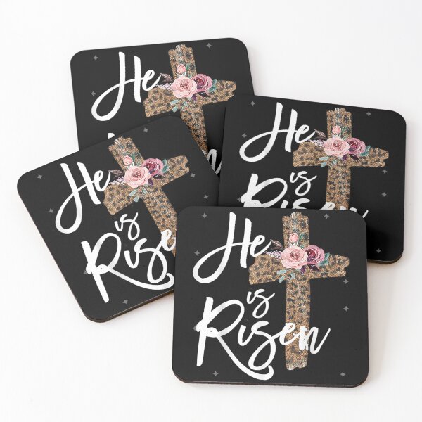 Artikelvorschau, Er hat Ostern-Tag-Hemd-Jesus-Kreuz-Leopard-Plusgrößen-T-Shirt gestiegen entworfen und verkauft von StehlikTereza.