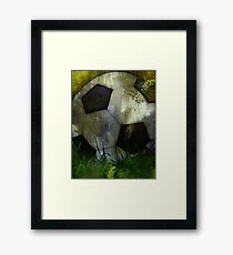 Abstract Soccer Ball Painting Framed Print