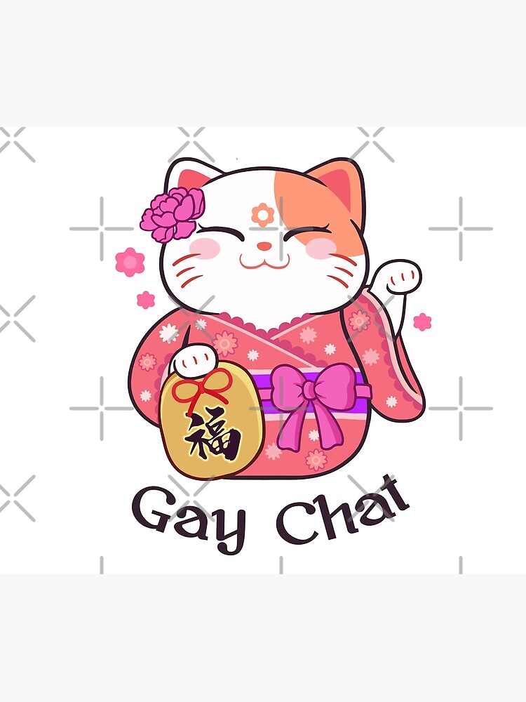 Gay Chat japanese lucky cat geisha Poster