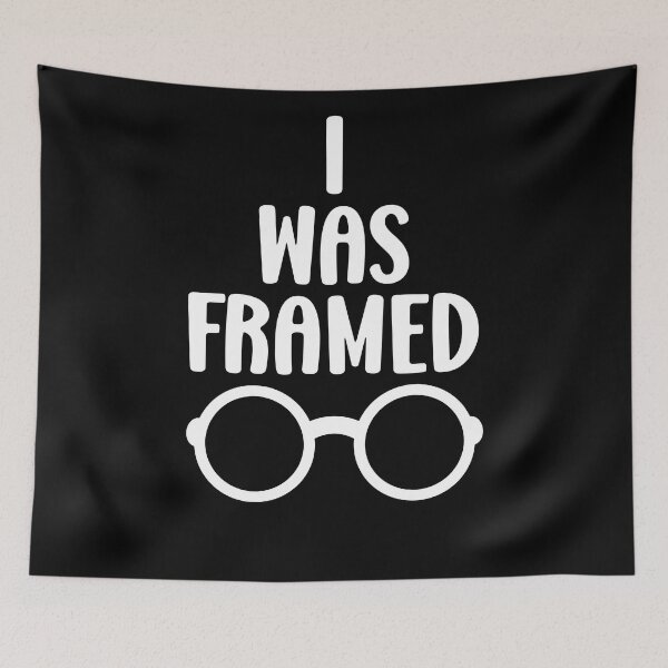 Item preview, I Was Framed Pun Quote With Eyeglasses designed and sold by Primroaddesigns.