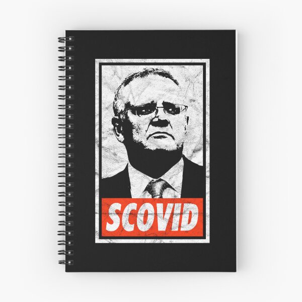 Item preview, SCOVID Scott Morrison (Black Worn Look) designed and sold by politicalamity.