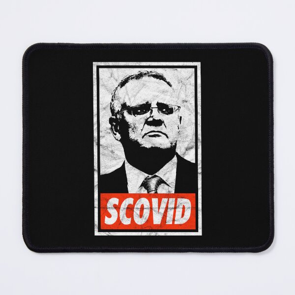 Item preview, SCOVID Scott Morrison (Black Worn Look) designed and sold by politicalamity.